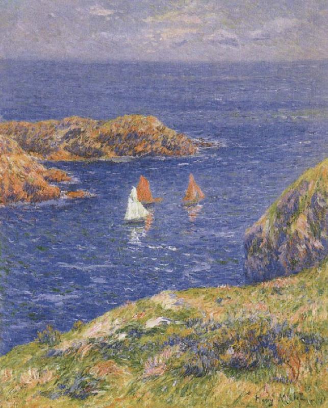 Henry Moret Ouessant,Clam Seas oil painting image